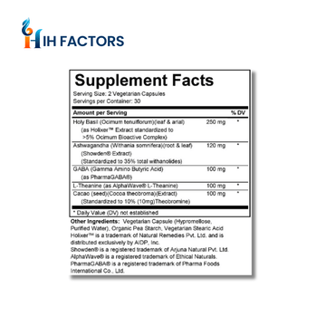 Adrenal Balance Supplement Facts - IHFactors