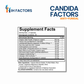 IH Factors Candida-Factors supplement facts label.