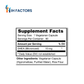 IH Factors DHEA-10 supplement facts label.