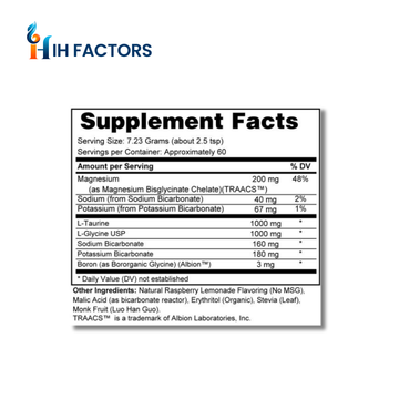 IH Factors Electrolyte-Factors supplement facts label.