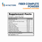 IH Factors Fiber-Complete-Powder supplement facts label.