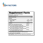 IH Factors GI-Energy supplement facts label.