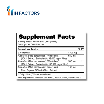 IH Factors Gut-Factors-Plus supplement facts label.