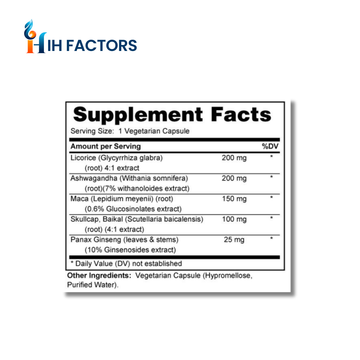 IH Factors HPA-Restore supplement facts label.