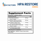 IH Factors HPA-Restore supplement facts label.