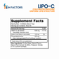 IH Factors Lipo-C supplement facts label.