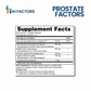 IH Factors Prostate-Factors supplement facts label.