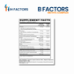 IH Factors B-Factors supplement facts label.