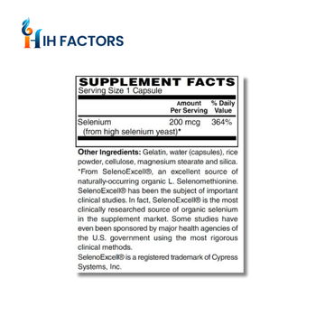 Selenium Supplement Facts - IHFactors